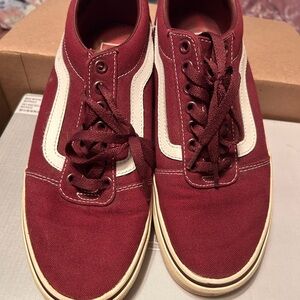 Vans Women's Burgundy Canvas Sneakers